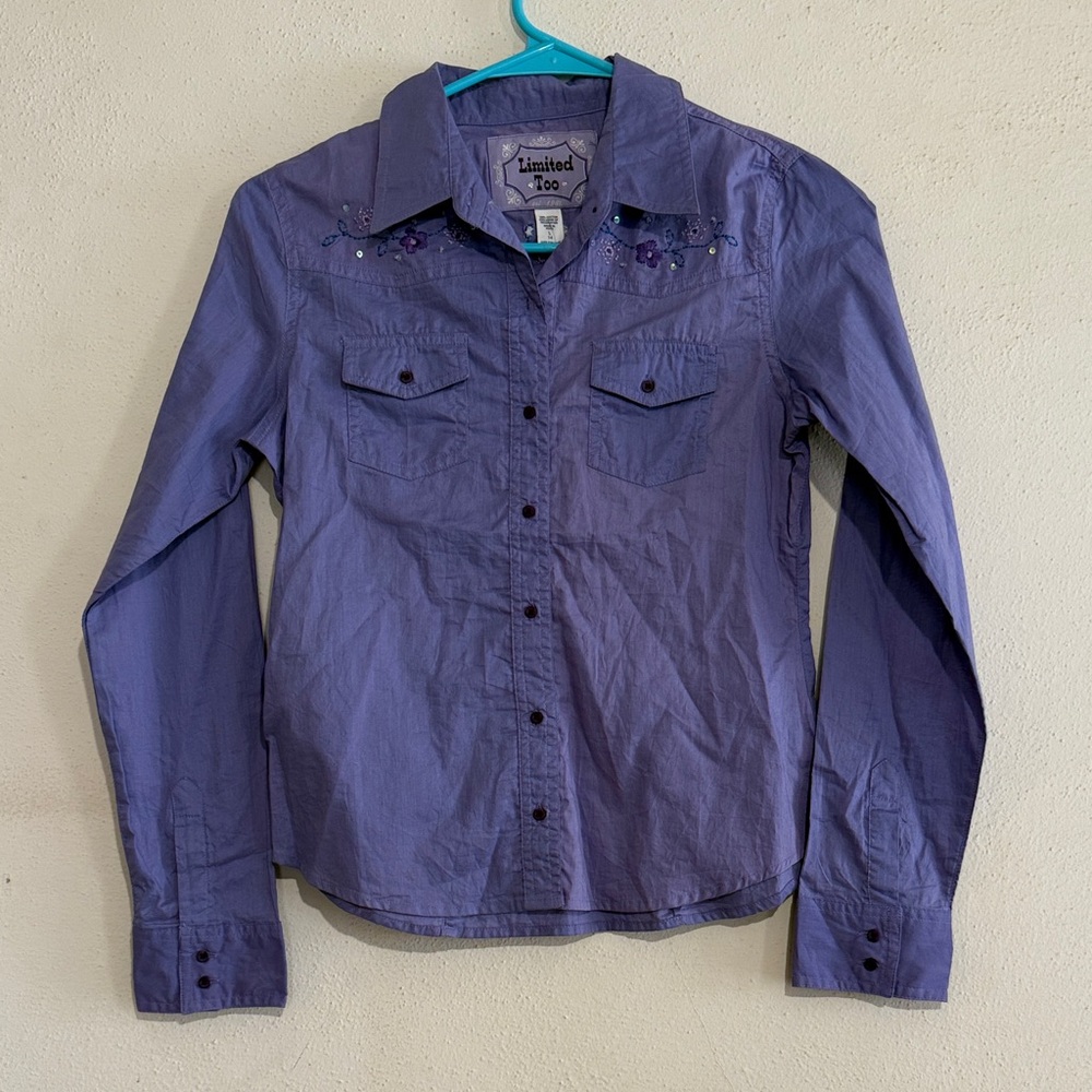 Limited Too Purple Embellished Shirt